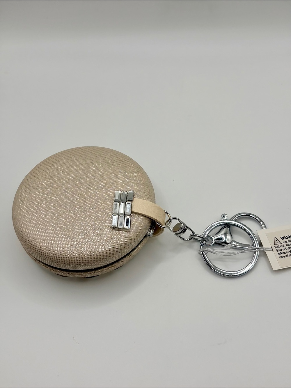 Glam Crystal Jeweled Compact/Keychain - Picture 6 of 7